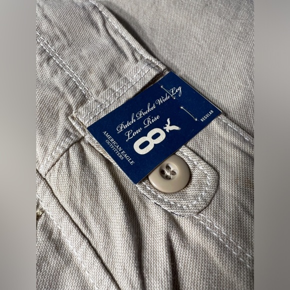 NWT AE Patch Pocket Wide Leg Pants 8 - Picture 2 of 11